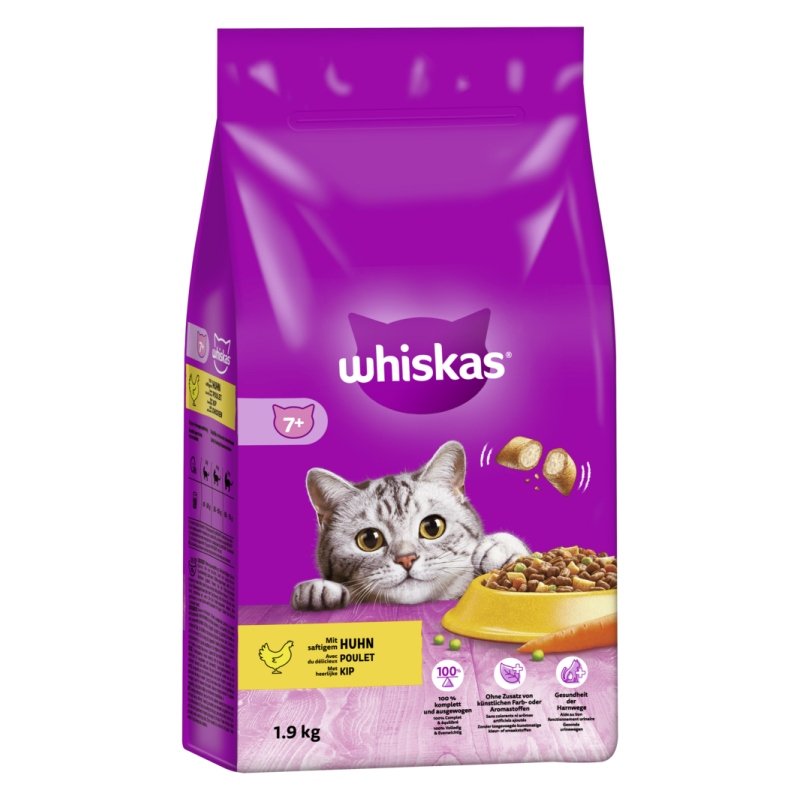 Whiskas Katzen Trockenfutter Senior 7+ 1,9 kg Huhn