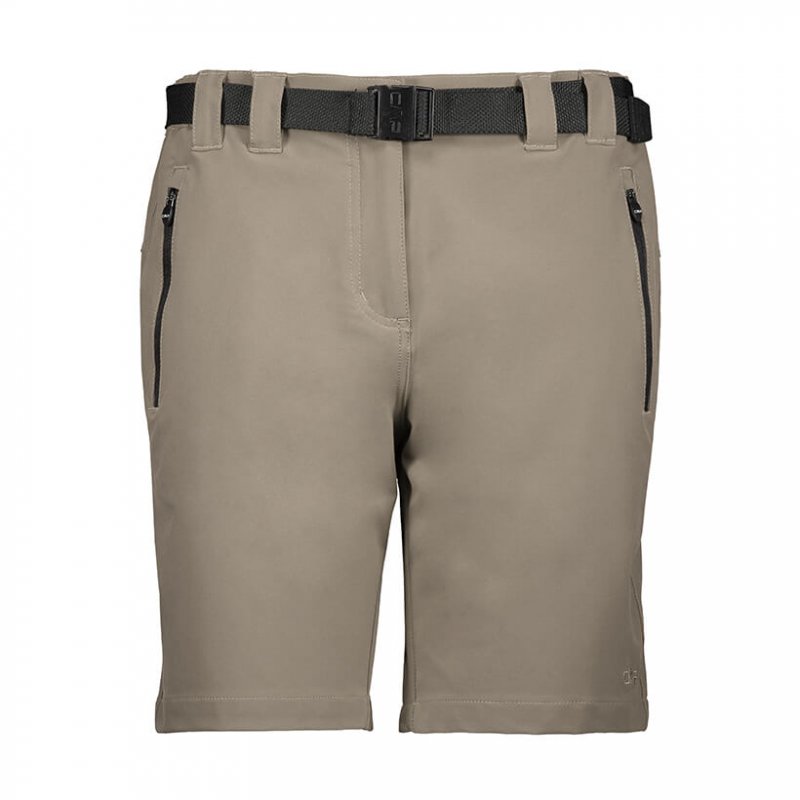 CMP Damen Trekkingshorts mit Gürtel Beige 34