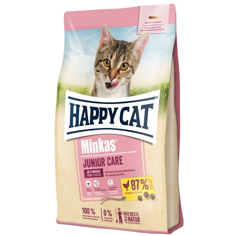 Happy Cat Katzen Trockenfutter Minkas Junior Geflügel 1,5 kg