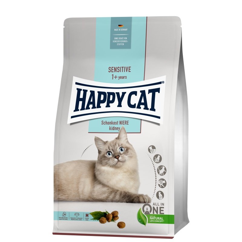 Happy Cat Katzen Trockenfutter Sensitive Schonkost Niere 1,3 kg