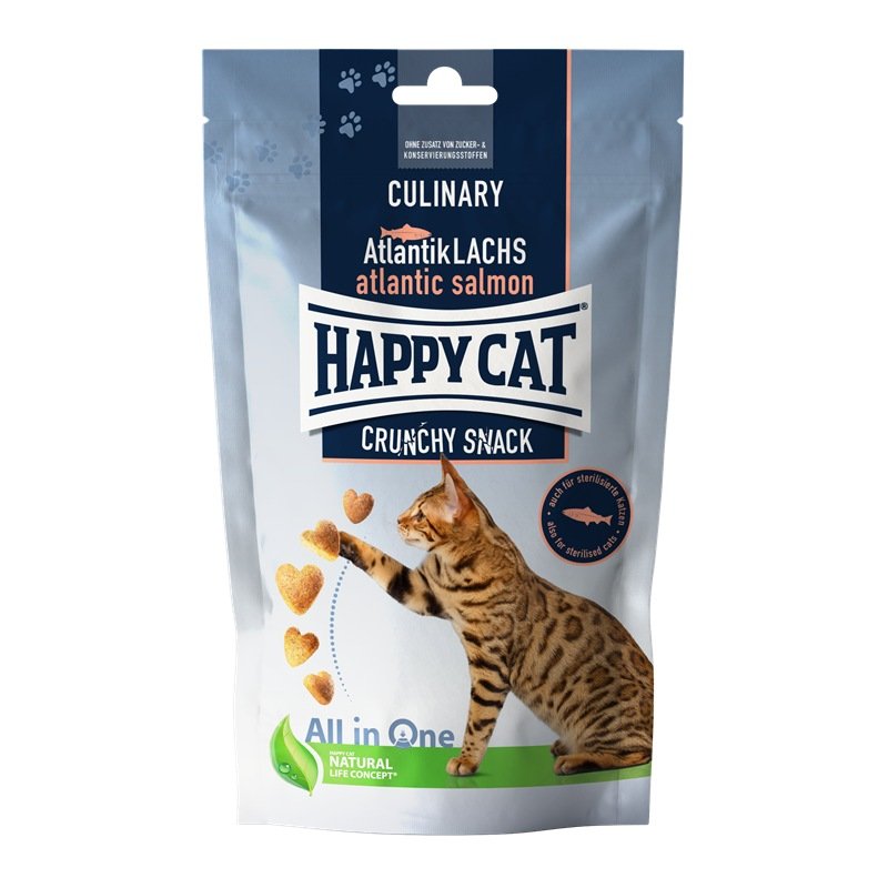 Happy Cat Katzen Snacks Culinary Crunchy Snack Atlantik Lachs 70 g