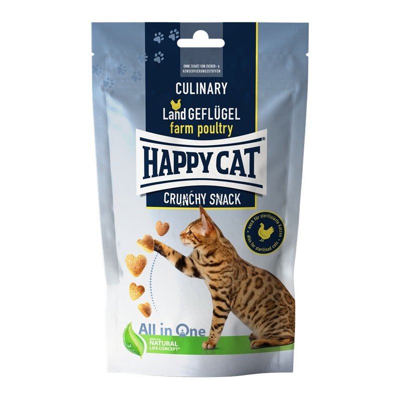 Happy Cat Katzen Snacks Culinary Crunchy Snack Land Geflügel 70 g