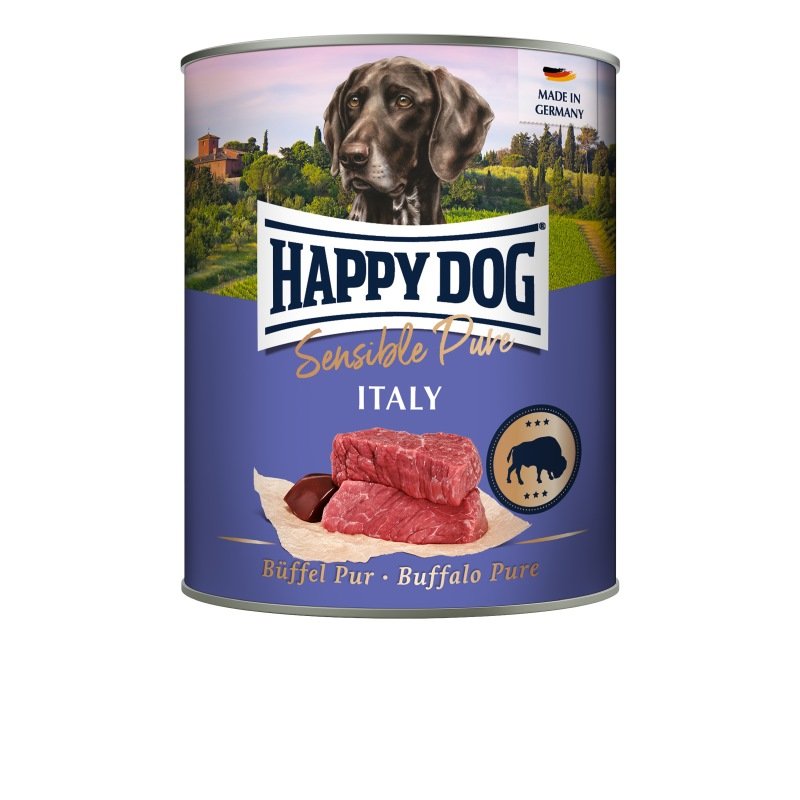 Happy Dog Hunde Nassfutter Büffel Pur 200 g x 6 Stk.