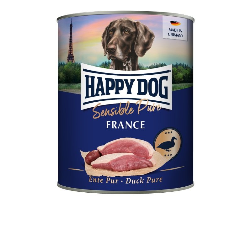 Happy Dog Hunde Nassfutter Ente Pur 200 g x 6 Stk.