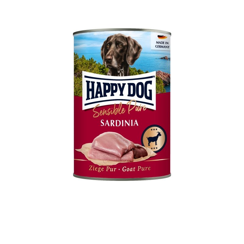 Happy Dog Hunde Nassfutter Ziege Pur 400 g x 6 Stk.