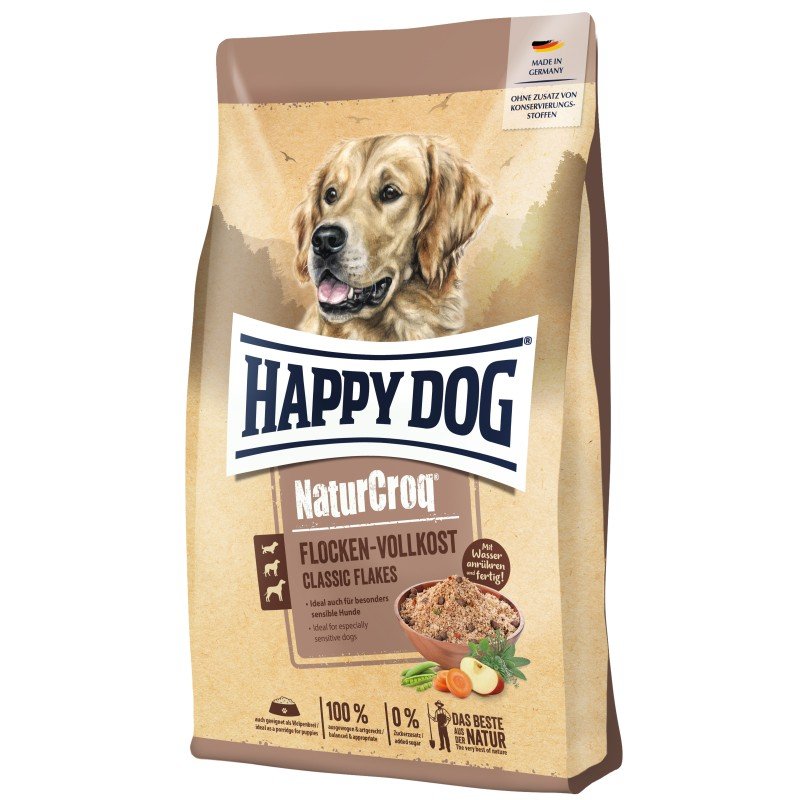 Happy Dog Hunde Trockenfutter NaturCroq Flocken Vollkost 10 kg