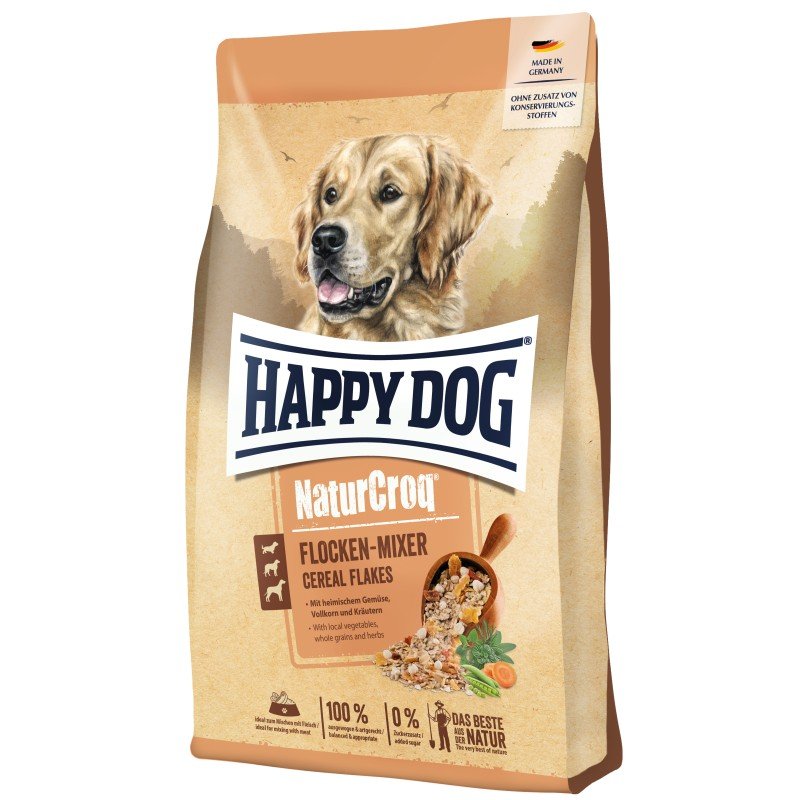 Happy Dog Hunde Trockenfutter NaturCroq Flocken Mixer 1,5 kg x 4 Stk.