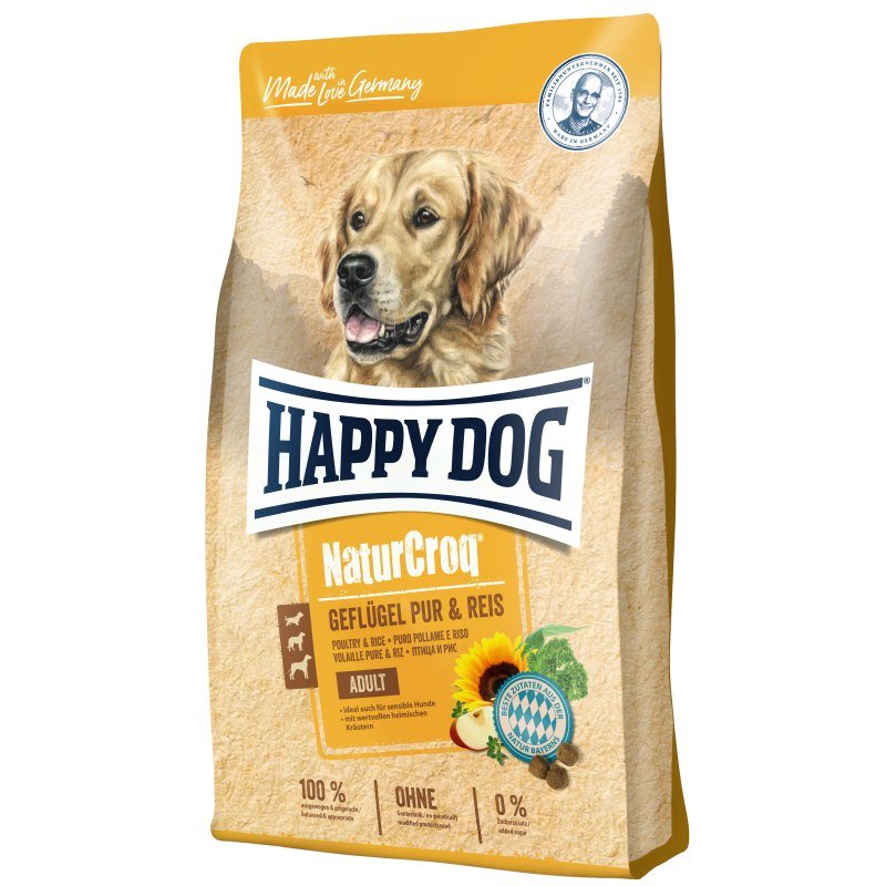 Happy Dog Hunde Trockenfutter NaturCroq Geflügel Pur & Reis 1 kg