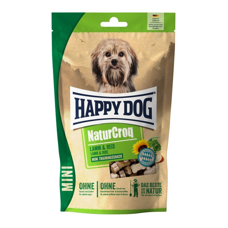 Happy Dog Hunde Snacks NaturCroq Mini Snack Lachs & Reis 100 g x 10 Stk.