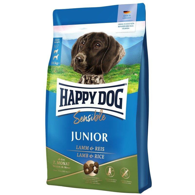 Happy Dog Hunde Trockenfutter Sensible Junior Lamm & Reis 10 kg