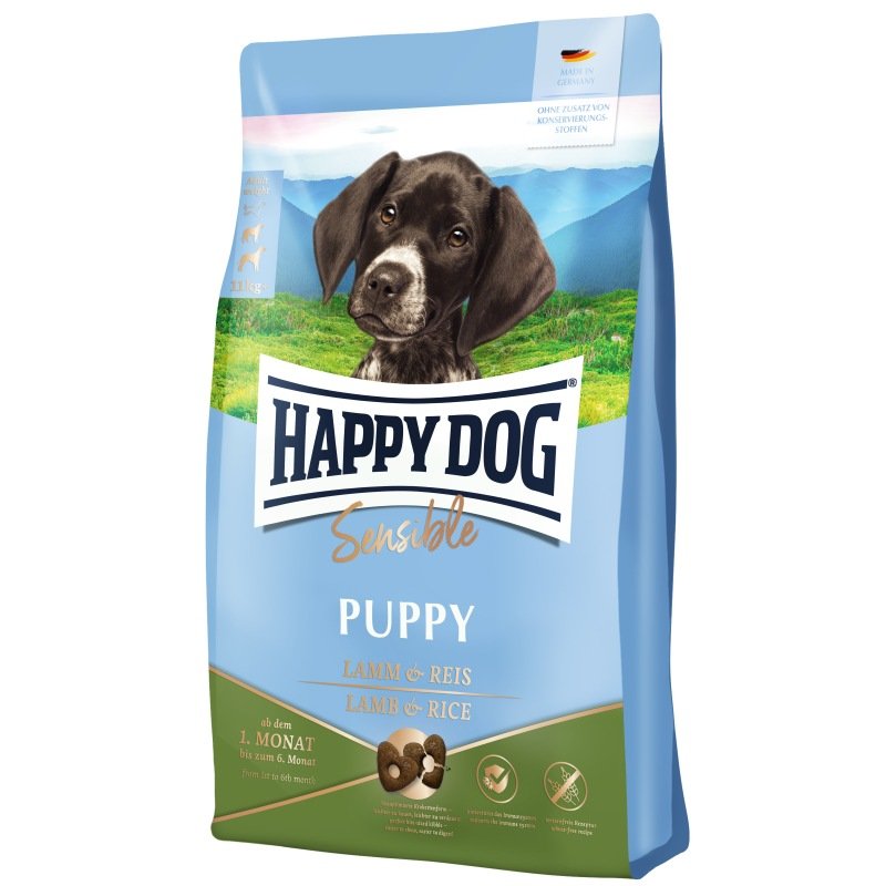 Happy Dog Hunde Trockenfutter Sensible Puppy Lamm & Reis 1 kg