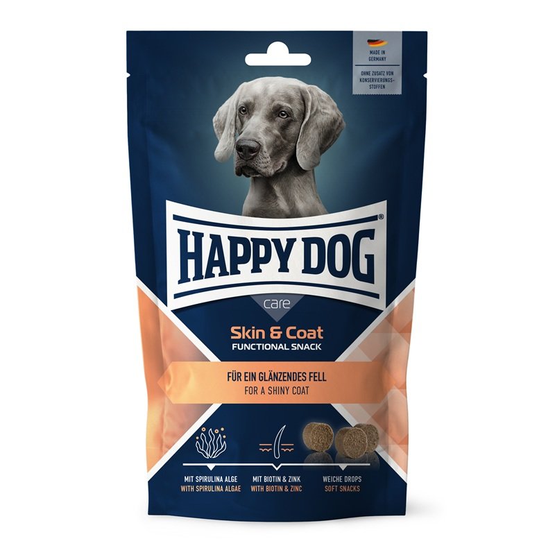 Happy Dog Hunde Snacks Snack Care Skin & Coat 100 g x 10 Stk.