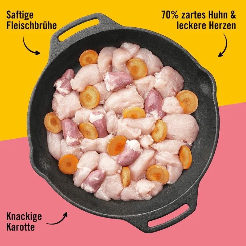 Dogs'n Tiger Katzen Nassfutter Herzlich Huhn & Rinderherzen 400 g