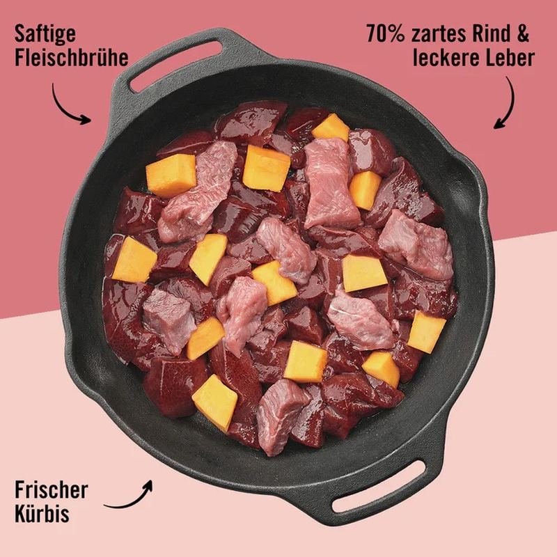 Dogs'n Tiger Katzen Nassfutter Allerliebst Rind & Hühnerleber 400 g