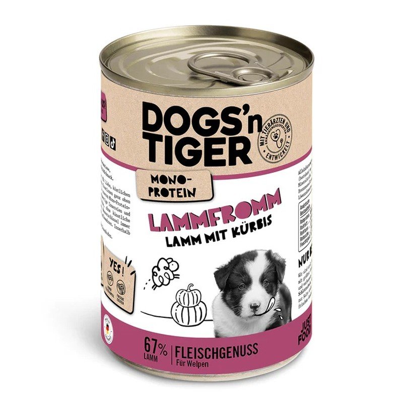 Dogs'n Tiger Welpen Nassfutter Lammfromm Lamm 400g