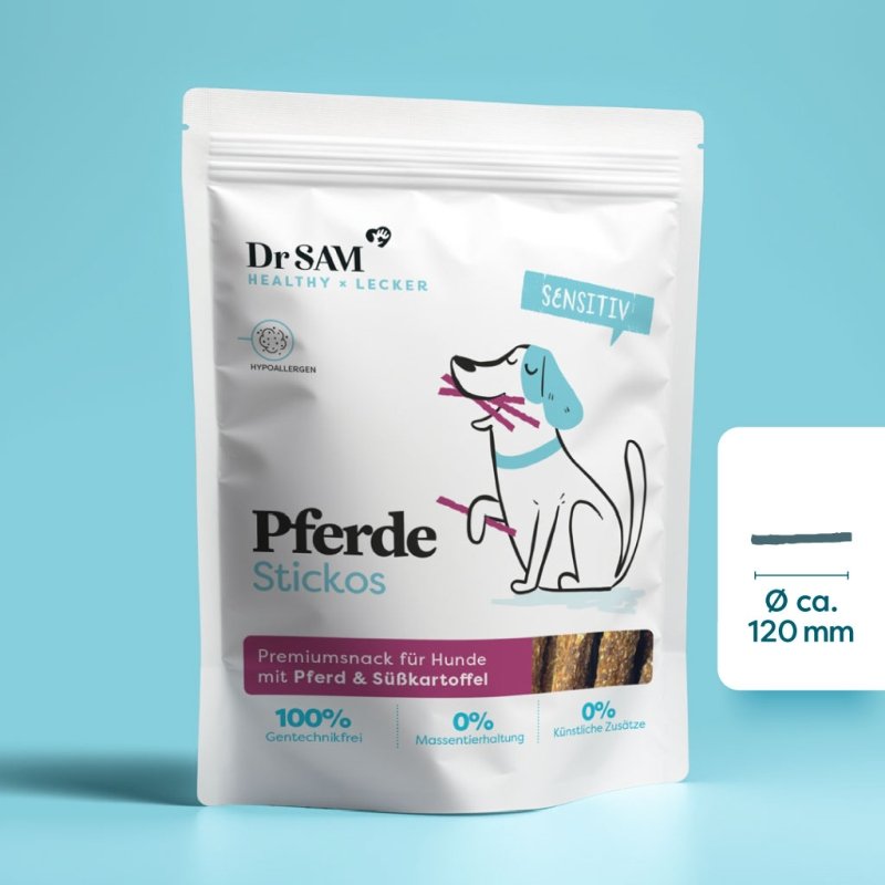 Dr. Sam Hunde Snack Pferde Stickos 100g