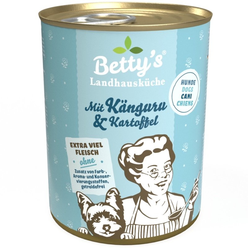 Betty´s Landhausküche Hunde Nassfutter Känguru & Kartoffel 400g