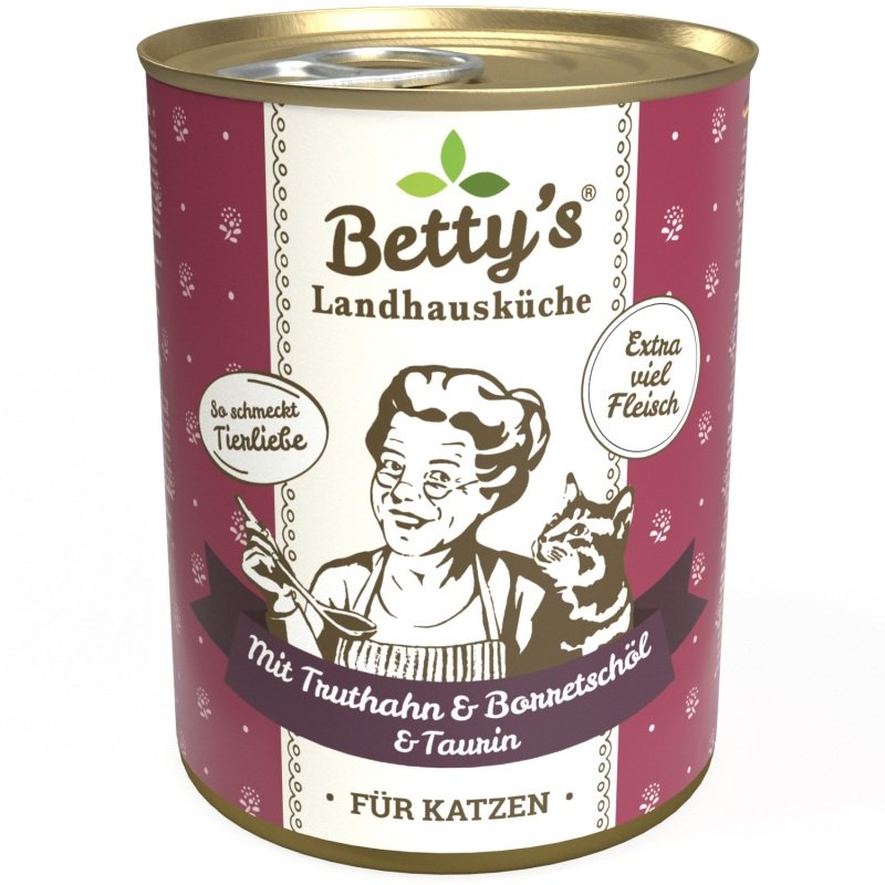 Betty's Landhausküche Katzenfutter Truthahn und Borretschöl 400g