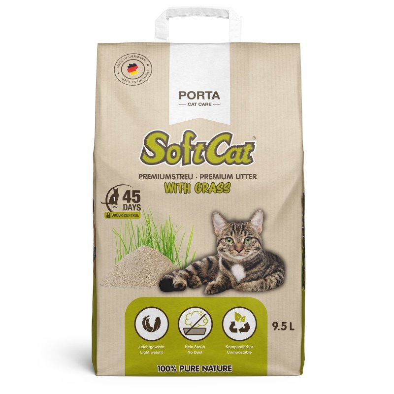 Porta Cat Care Katzenstreu SoftCat Grass 9,5 l