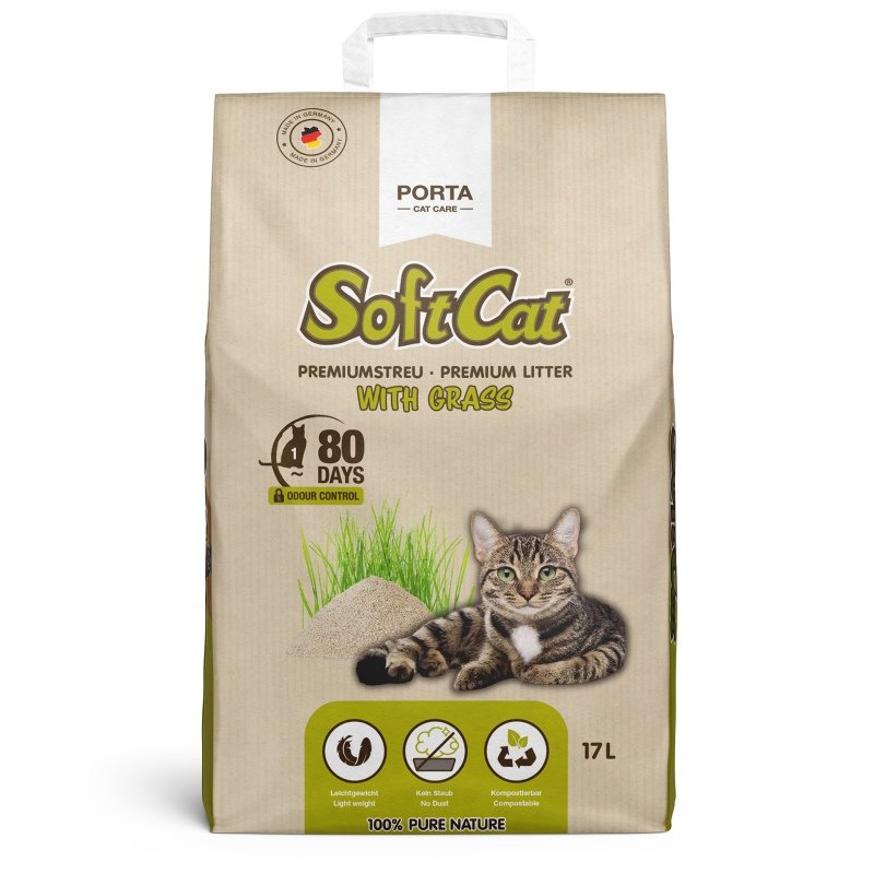 Porta Cat Care Katzenstreu SoftCat Grass 17 l