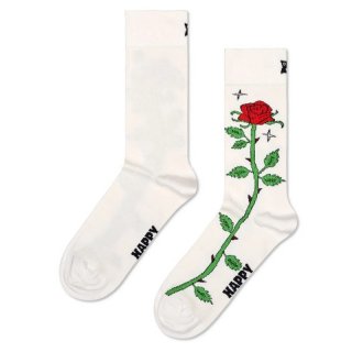 Happy Socks Rose Sock White