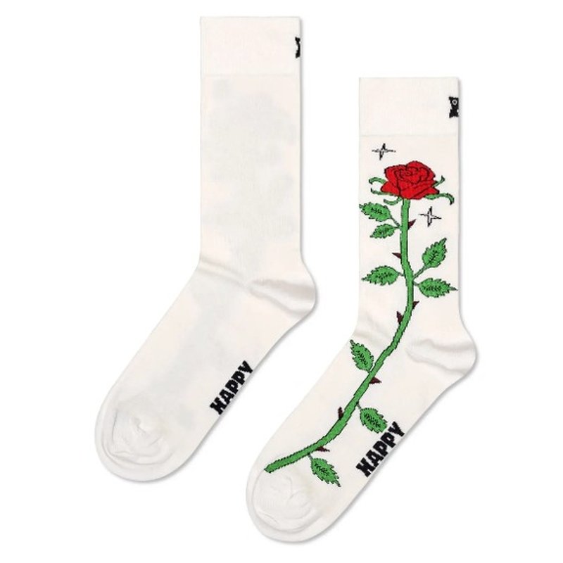 Happy Socks Rose Sock White 36-40