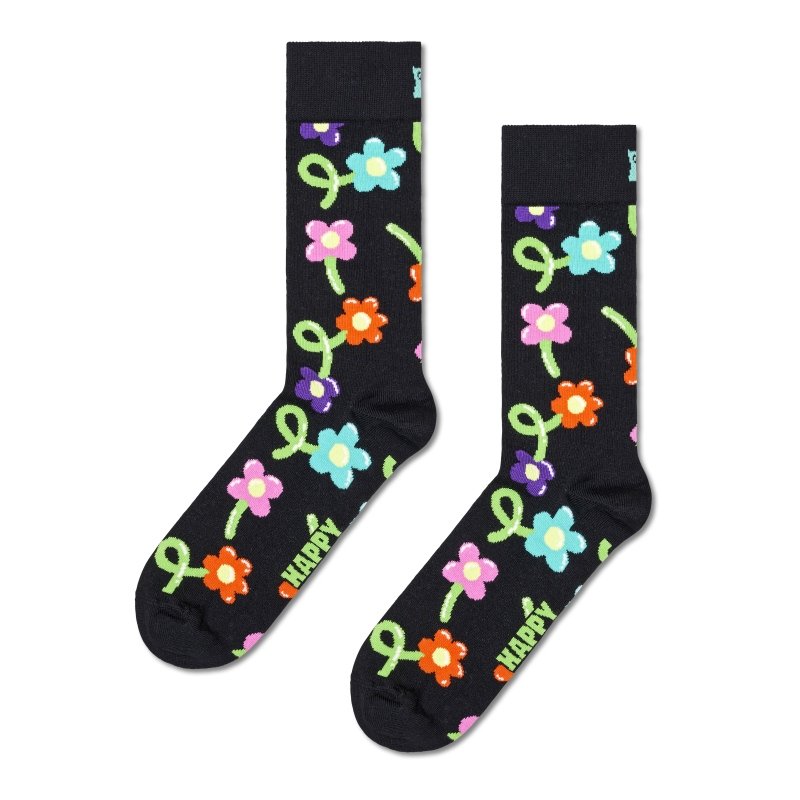 Happy Socks Balloon Flower Sock Black 36-40