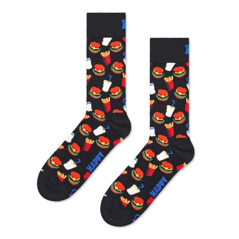 Happy Socks Hamburger Sock Black 41-46