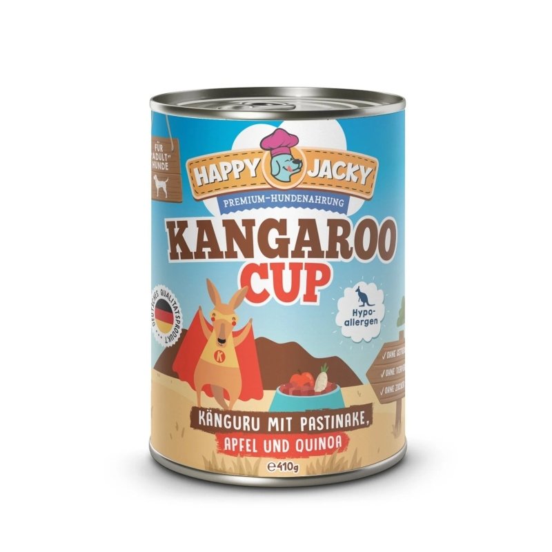 Happy Jacky Hunde Nassfutter Kangaroo Cup 410g