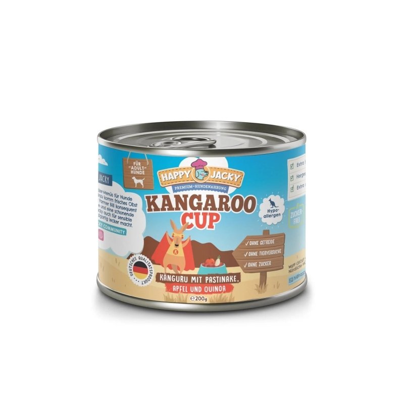 Happy Jacky Hunde Nassfutter Kangaroo Cup 200g