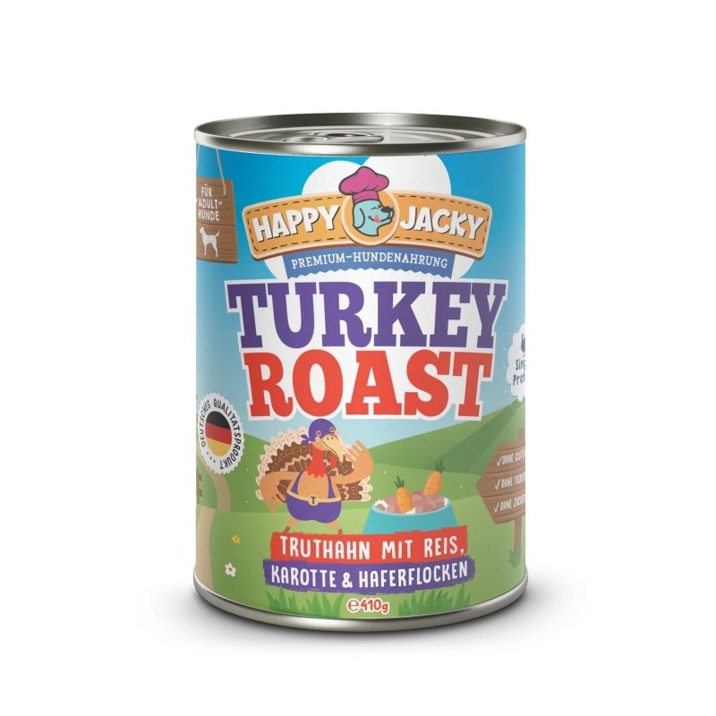 Happy Jacky Hunde Nassfutter Turkey Roast 410g