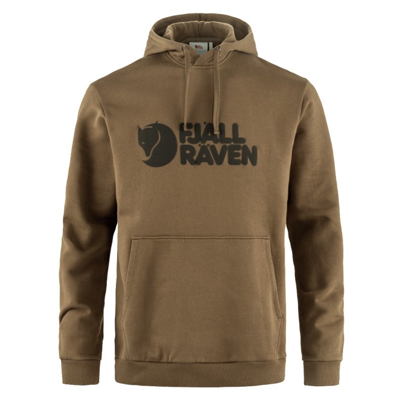 Fjällräven Herren Logo Hoodie Wood Brown S