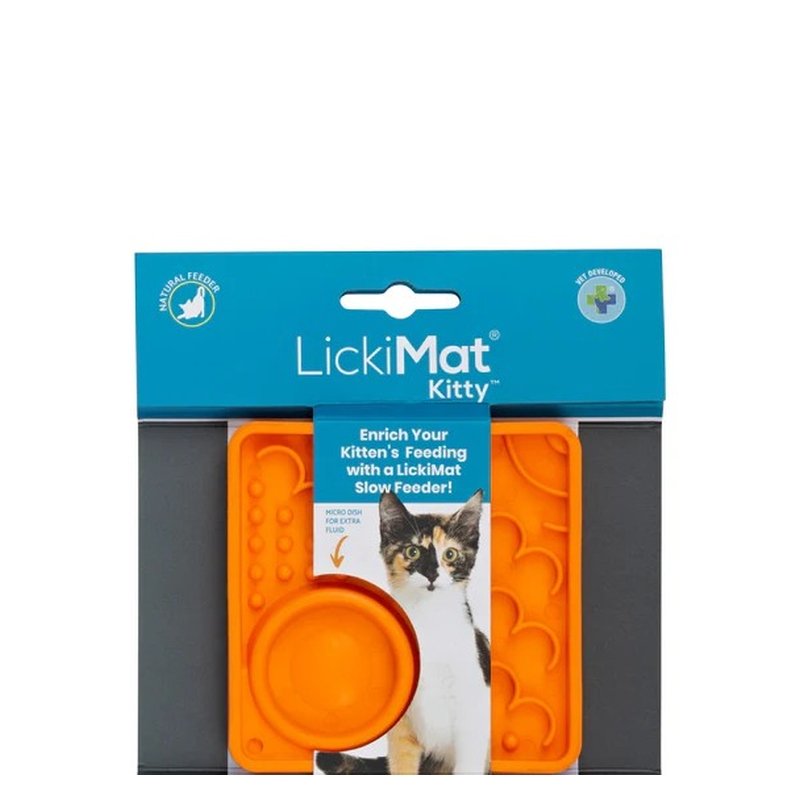 LickiMat Leckmatte Kitty Orange 10 x 10cm