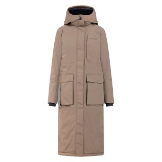 Didriksons Damen Parka Leya Long Mocha Brown