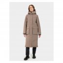 Didriksons Damen Parka Leya Long Mocha Brown