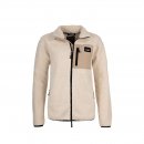 Arrak Damen Fleecejacke Sherpa Wei&szlig;