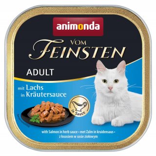 Animonda Katzen Nassfutter Vom Feinsten Adult mit Lachs in Kräutersauce 6x100 g