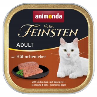 Animonda Katzen Nassfutter Vom Feinsten Adult mit Hühnchenleber 6x100 g