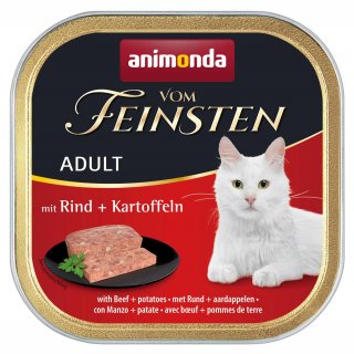 Animonda Katzen Nassfutter Vom Feinsten Adult mit Rind + Kartoffeln 6x100 g