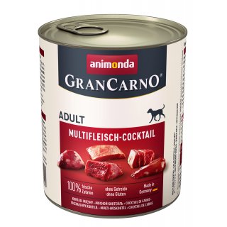 Animonda Hunde Nassfutter GranCarno Adult Multifleisch-Cocktail 6x800 g