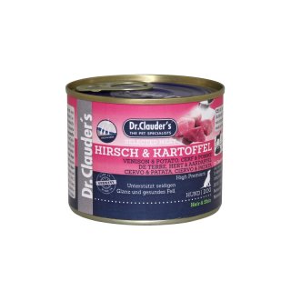 Dr.Clauder´s Hunde Nassfutter Selected Meat Hirsch & Kartoffel 6x200g