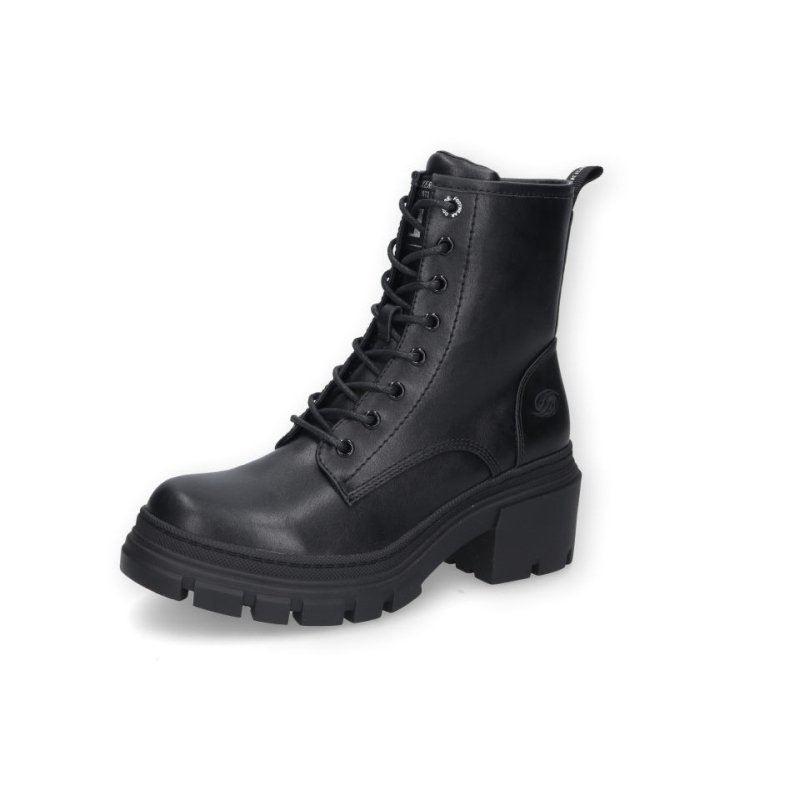 Dockers Damen Stiefeletten mit Blockabsatz Schwarz 37