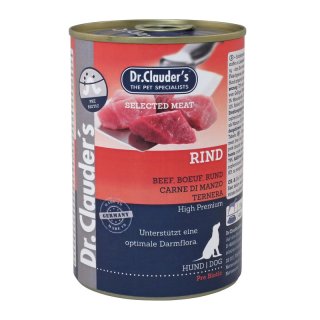 Dr.Clauder´s Hunde Nassfutter Selected Prebiotics Rind 6x400g