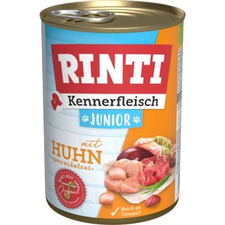 Rinti Hunde Nassfutter Dose Kennerfleisch Junior Huhn 6x400g