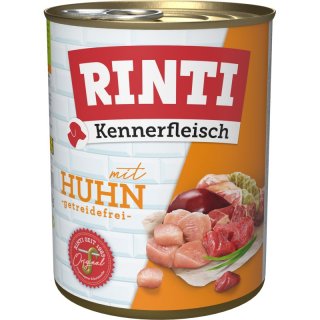 Rinti Hunde Nassfutter Dose Kennerfleisch Huhn 6x800g