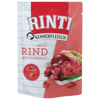 Rinti Hunde Nassfutter Frischebeutel Kennerfleisch Rind 6x400g