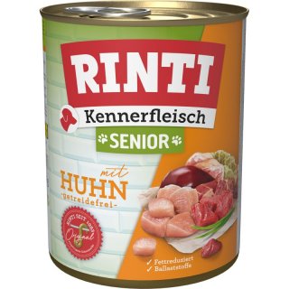 Rinti Hunde Nassfutter Dose Kennerfleisch Senior Huhn 6x800g