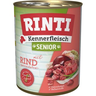 Rinti Hunde Nassfutter Dose Kennerfleisch Senior Rind 6x800g