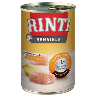 Rinti Hunde Nassfutter Dose Sensible Huhn & Kartoffel 6x400g