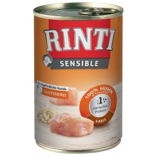 Rinti Hunde Nassfutter Dose Sensible Huhn & Reis 6x400g